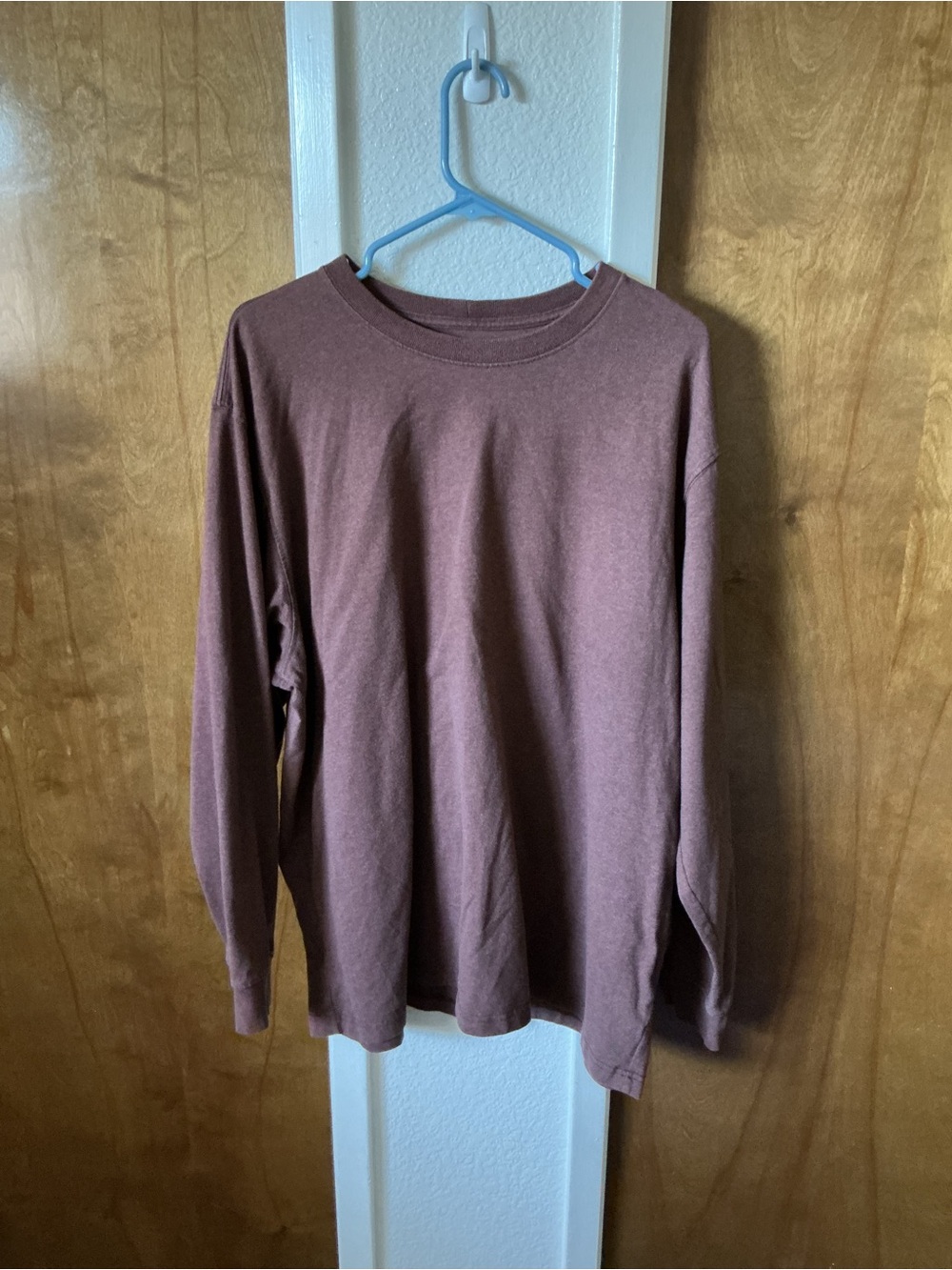 Men's Long Sleeve Crewneck Shirt - Mauve